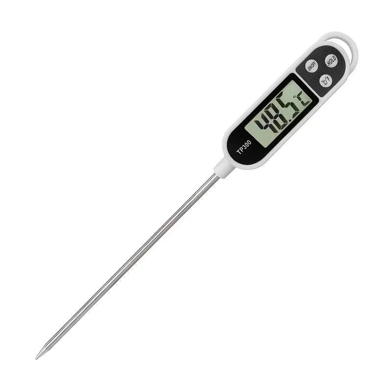 Stainless Steel Probe Type Household Food Thermometer Pen Type Milk Temperature Cooking Food Thermometer Zpaxo White