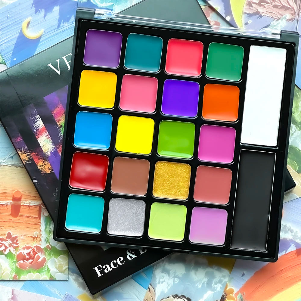 Face Body Paint 22 Colors Painting Available Halloween Christmas Zpaxo