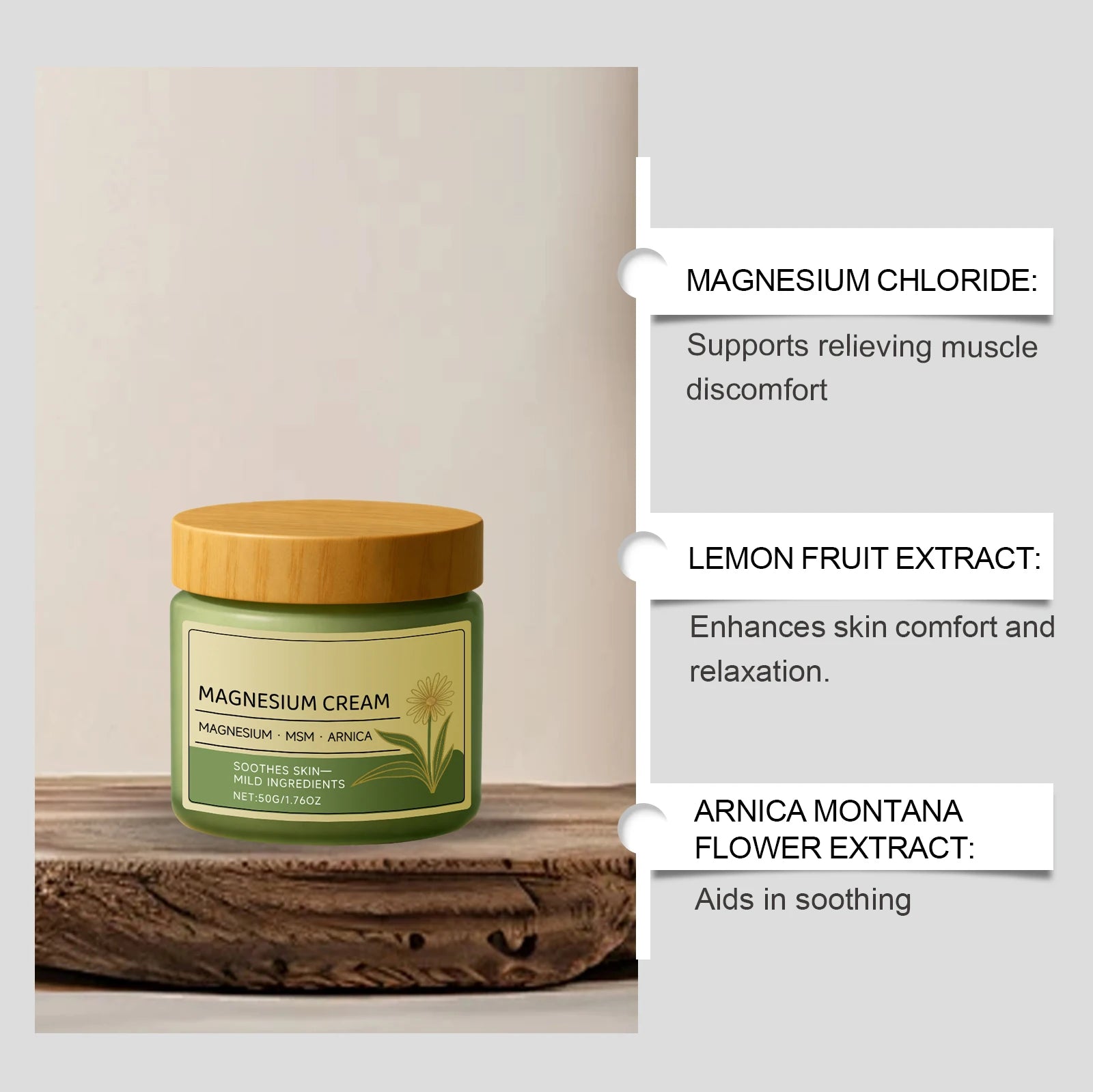 Hoygi Magnesium Cream – Muscle & Nerve Relief Body Massage Magnesium Body Cream Zpaxo