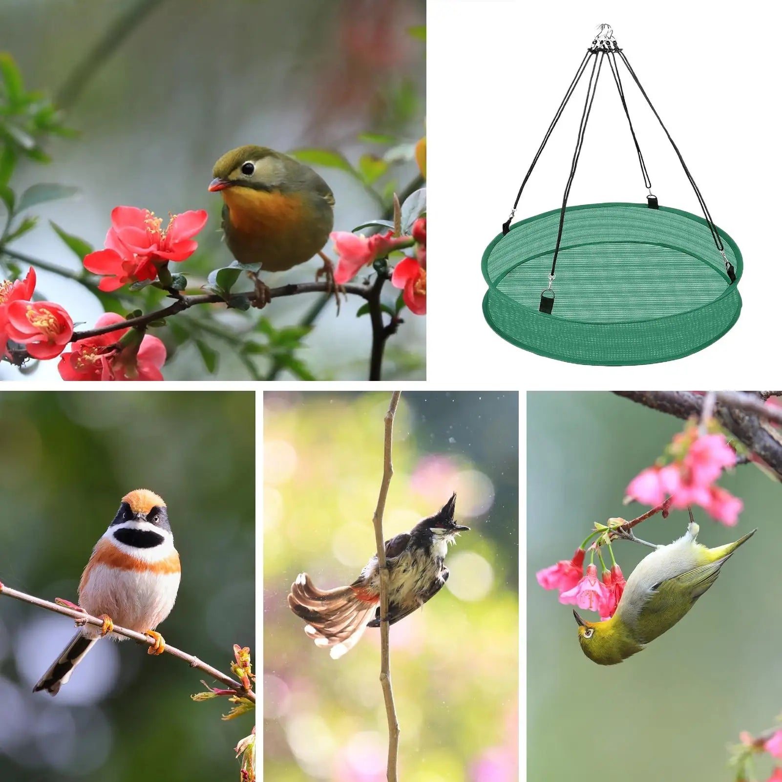 Outdoor Bird Feeders Window Bird Feeder Tray Heavy Duty Spill Proof Catcher Tray Outdoor Decor for Backyard Garden Porch Deck Zpaxo