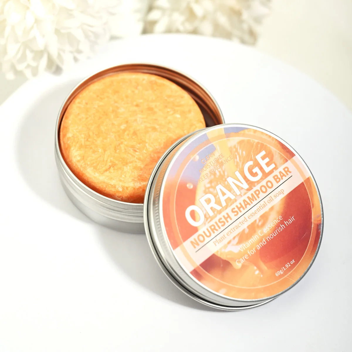 Sweet Orange Essential Oil Plant Shampoo Bar, Deep Cleaning Shampoo Soap, Handmade Soap, Fluffy Shampoo and Hair Care Soap Zpaxo