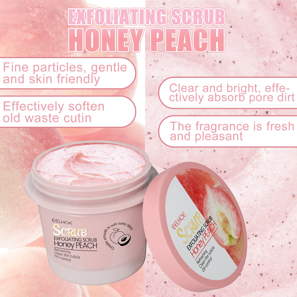 EELHOE Honey Peach Body Scrub Cream – Exfoliate & Glow Body Scrub Cream Zpaxo