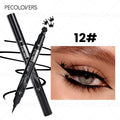 1PC Double-ended Eyeliner - Waterproof, Contains Patterns Such As Stars/hearts/butterflies, Creating A Natural Matte Finish Zpaxo 12