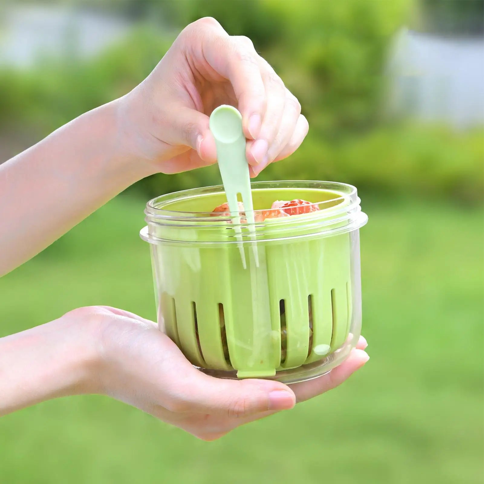 Fruit Salad Cup Portable Snack Containers Overnight Oatmeal