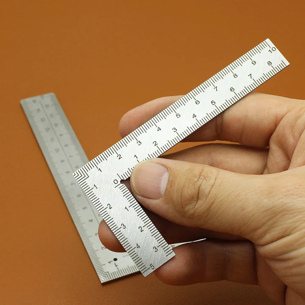 90 Degree Angle Ruler Stainless Steel L Shape Measuring Tool Metal
