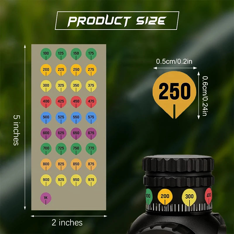 Precision Shooting Rifle Scope Turret Stickers Fit Most Caps 5 10 Zpaxo