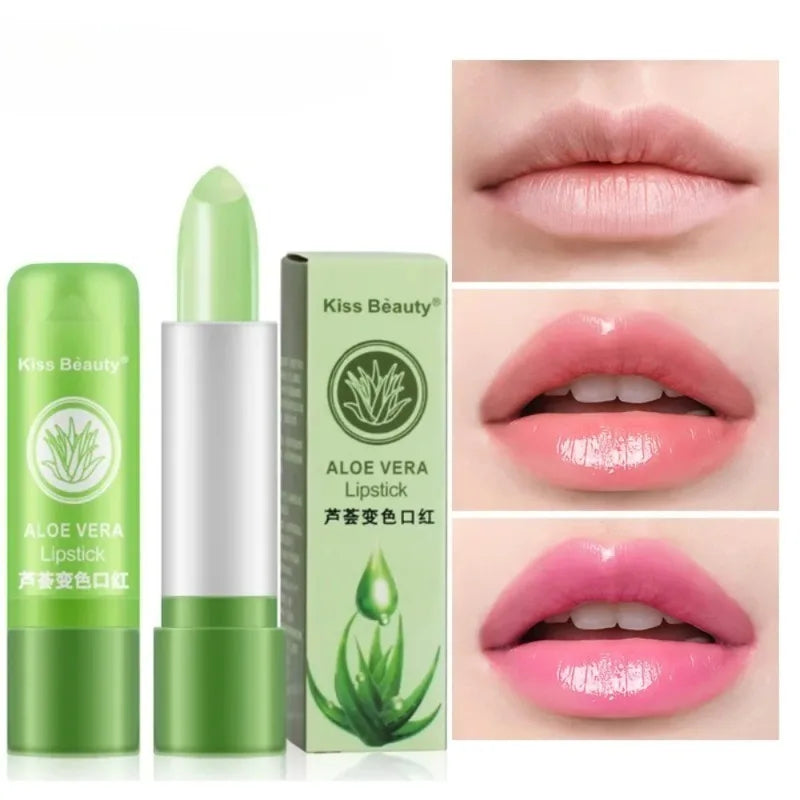 Aloe Vera Moisturizing Lipstick Natural Lasting Temperature Changing Zpaxo 1Pc With Bag