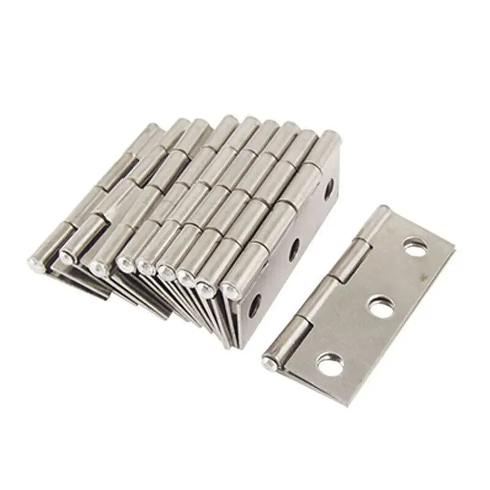 10pcs Universal Door Hinges Connector Stainless Steel Furniture Drawer Cabinet Fitting Hinge Home Doors Hardware Accessories Zpaxo