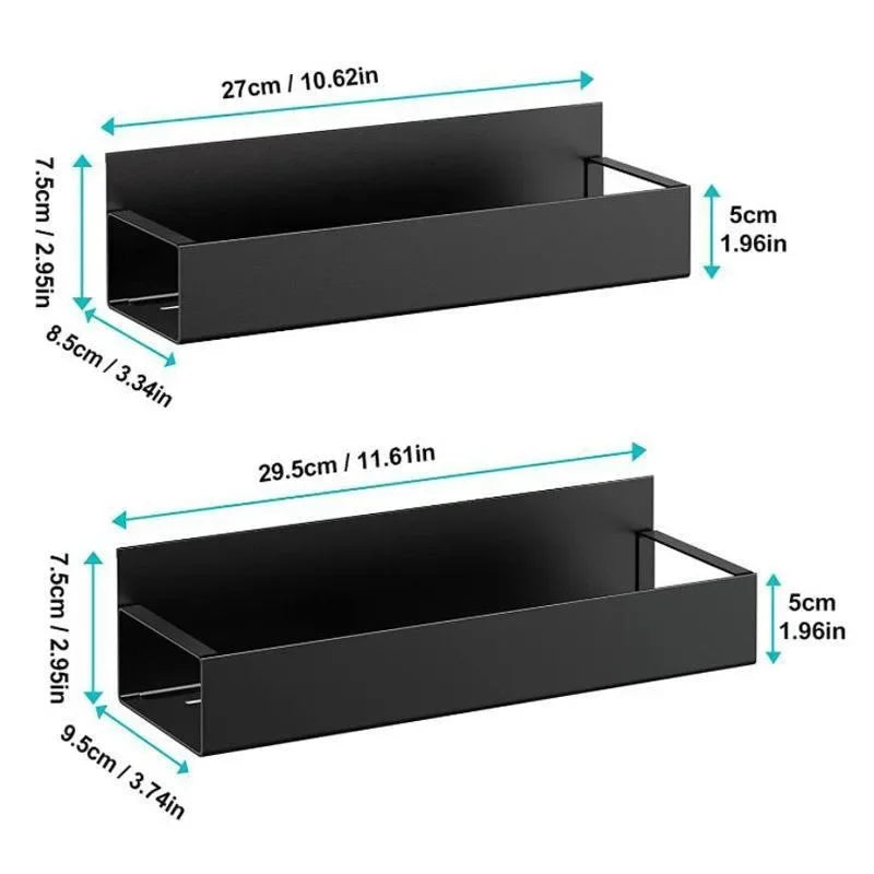 1/2/4pcs Refrigerator Magnetic Shelf Spice Sundry Side Storage Rack Hanging Basket Space Saving Kitchen Organizer Zpaxo 2Pcs