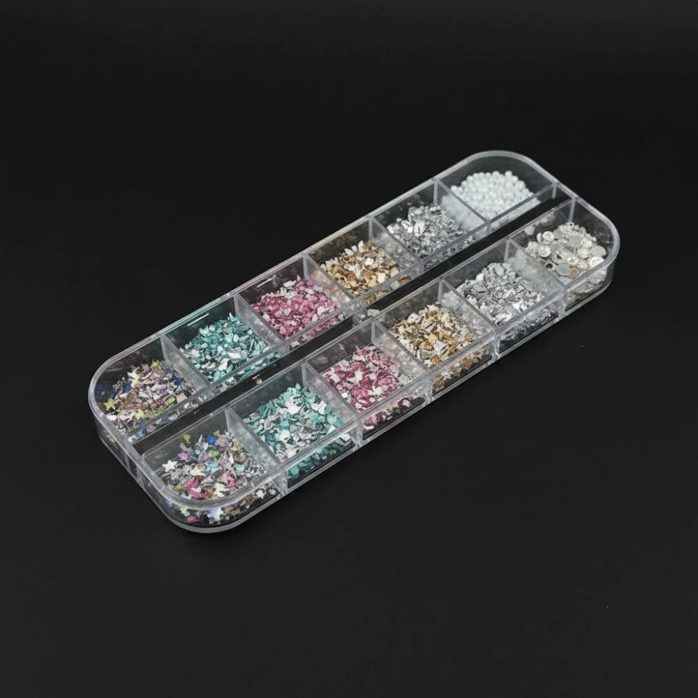 Colorful Nail Rhinestones Star Moon Round Square Mix Styles Nails Art Zpaxo