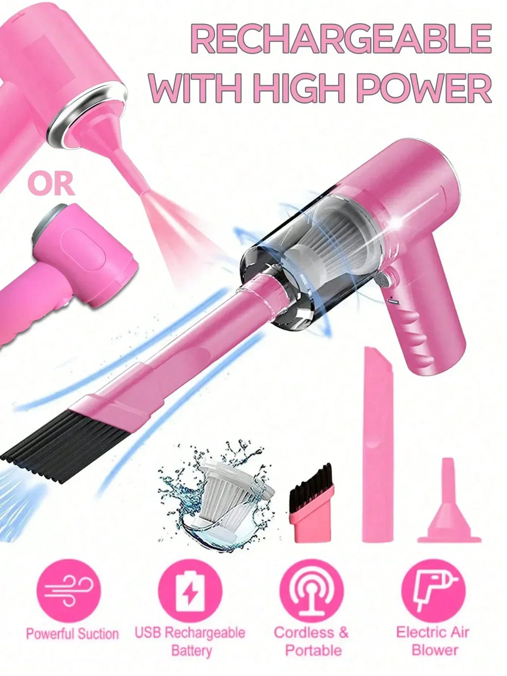 USB Charging Small Household Vacuum Cleaner Wireless Dual Use Home
