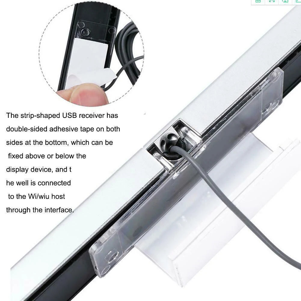 Infrared TV Ray Wired Remote Sensor Bar Game Console Accessories for Wii/Wii U Zpaxo China Mainland