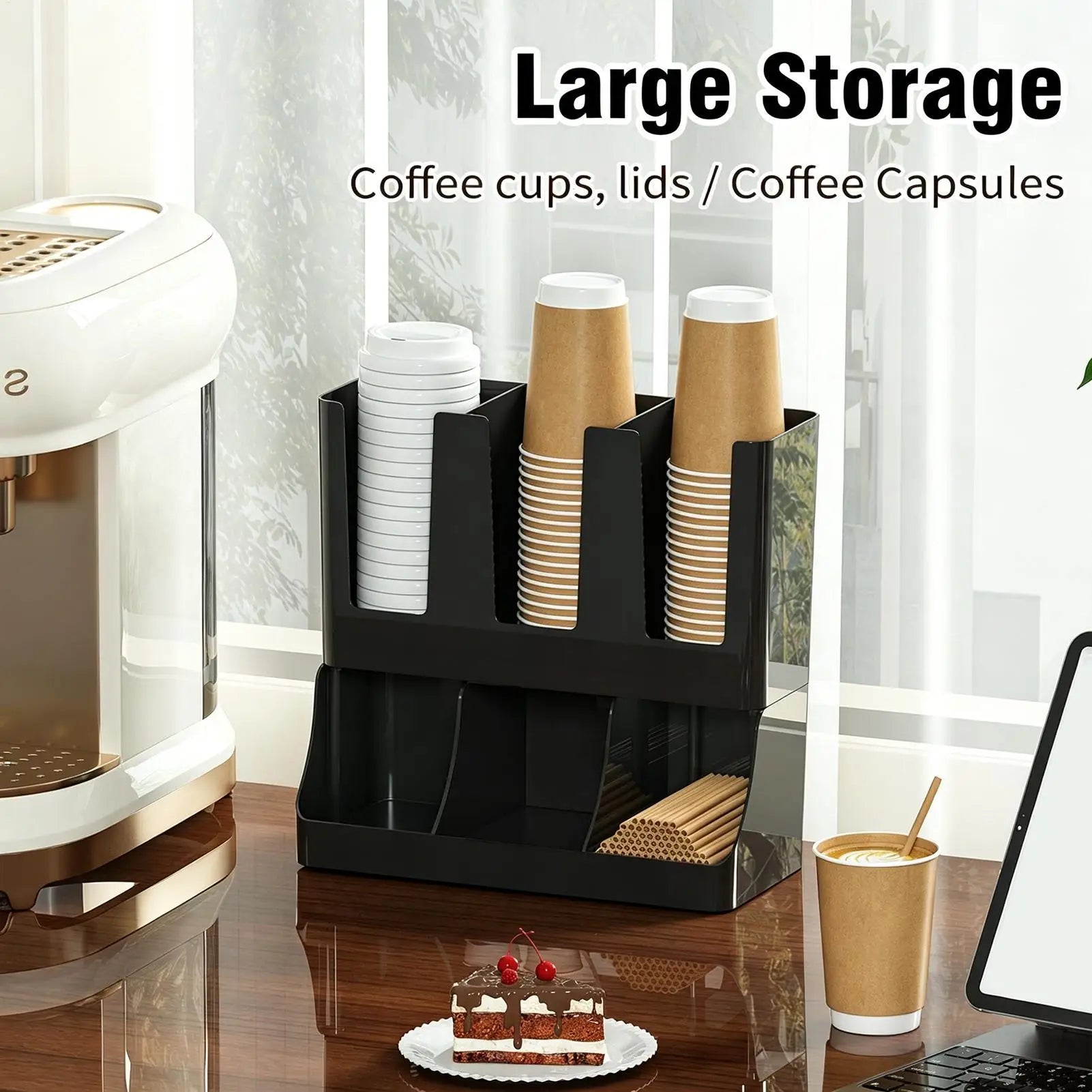 Coffee Organizer Station Large Capacity Storage Rack Countertop Pods