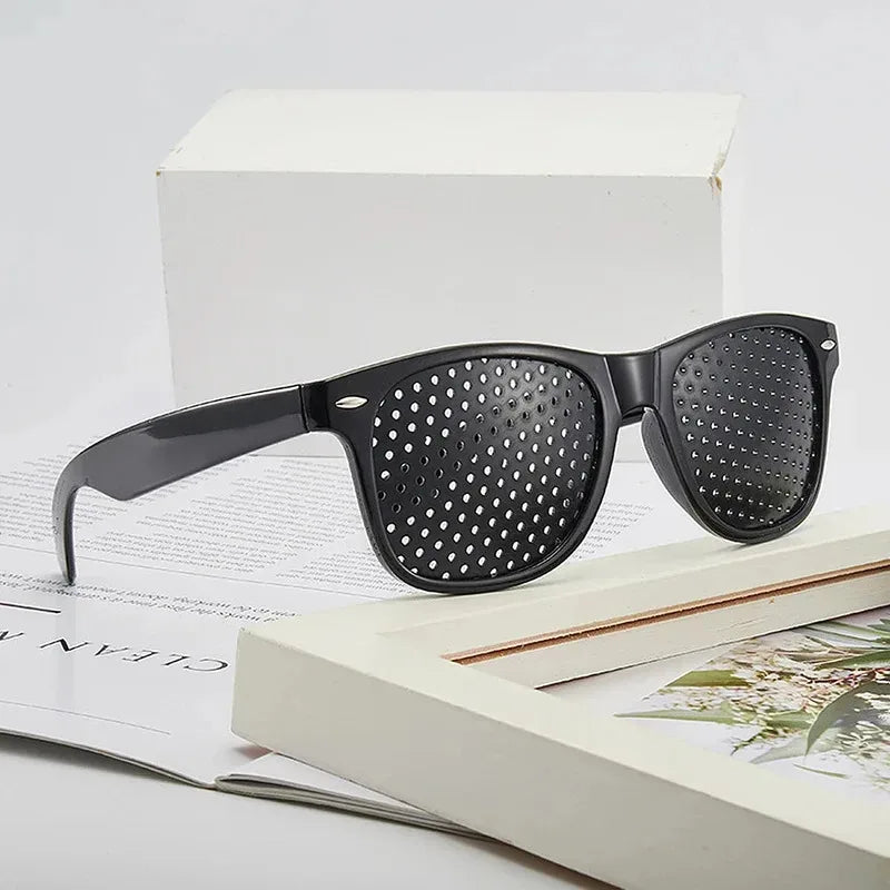 Pinhole Glasses – Vision Focus Training | Unisex Black Frames