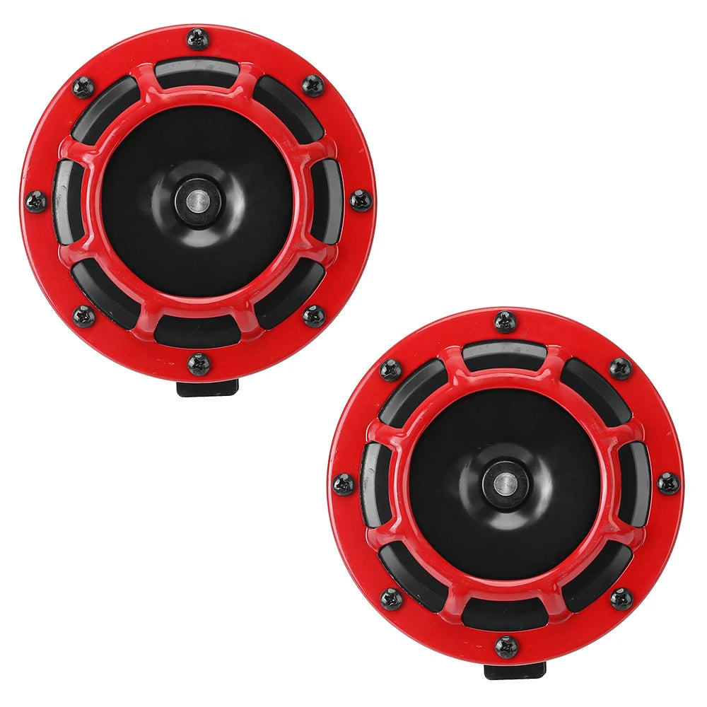 Loud Universal Car Horn Cool Scheme Electricity 1Pair Motorcycle Zpaxo Red