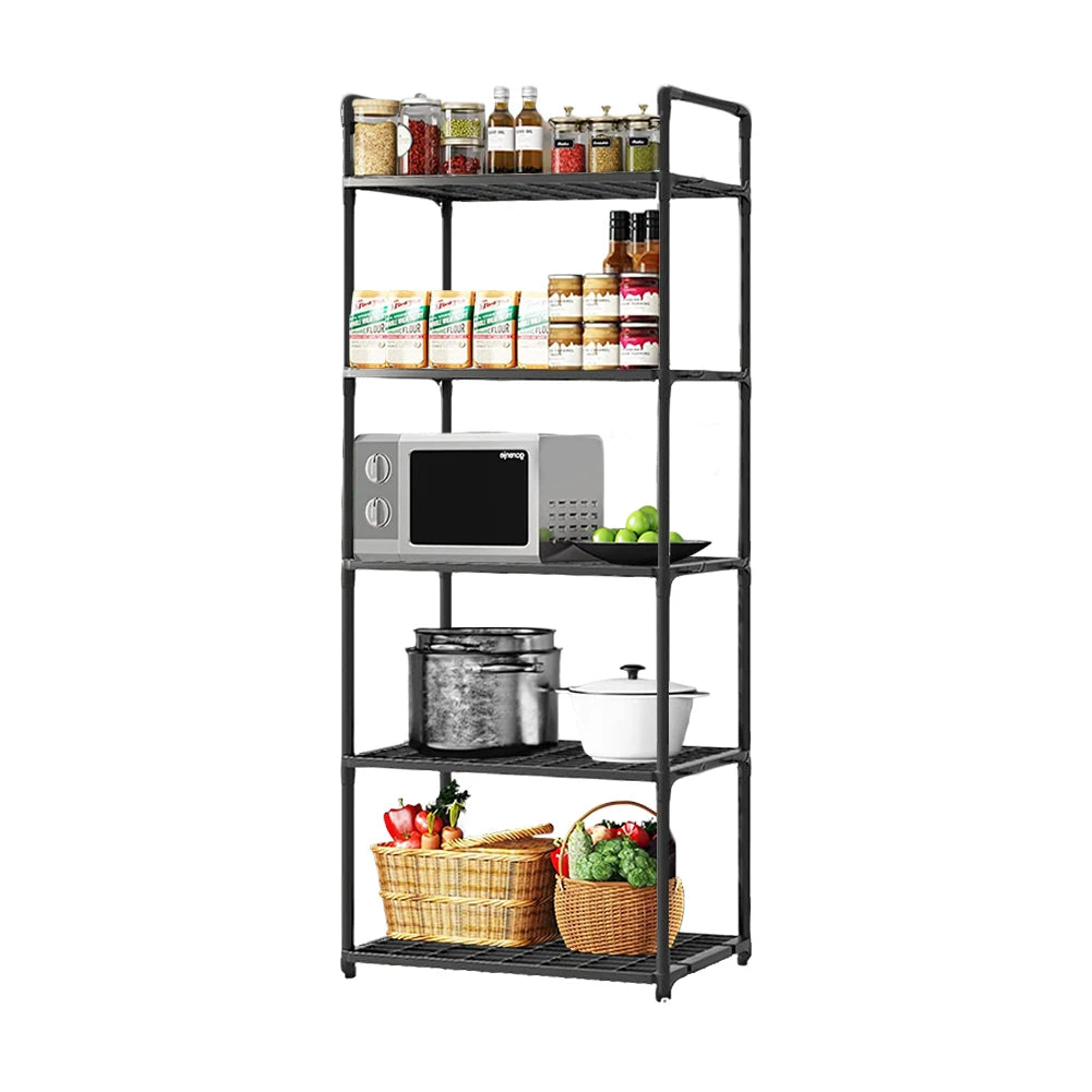5 Tier Shelving Unit Heavy Duty Storage Shelf Adjustable Storage Rack 66 Lbs Capacity for Laundry Bathroom Kitchen Garage Pantry Zpaxo