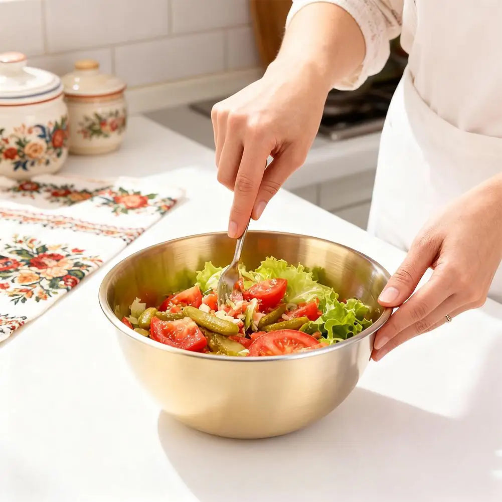 17cm Stainless Steel Mixing Bowl – Salad, Noodles & Prep Stainless Steel Bowl Zpaxo