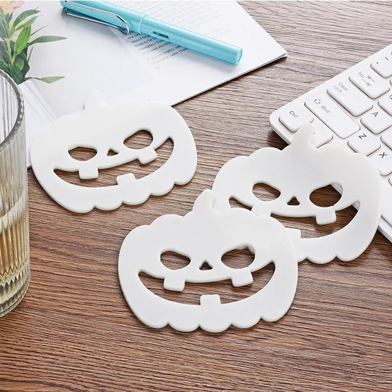 Glow-in-the-dark Halloween Ghost Coasters Pumpkin Decor