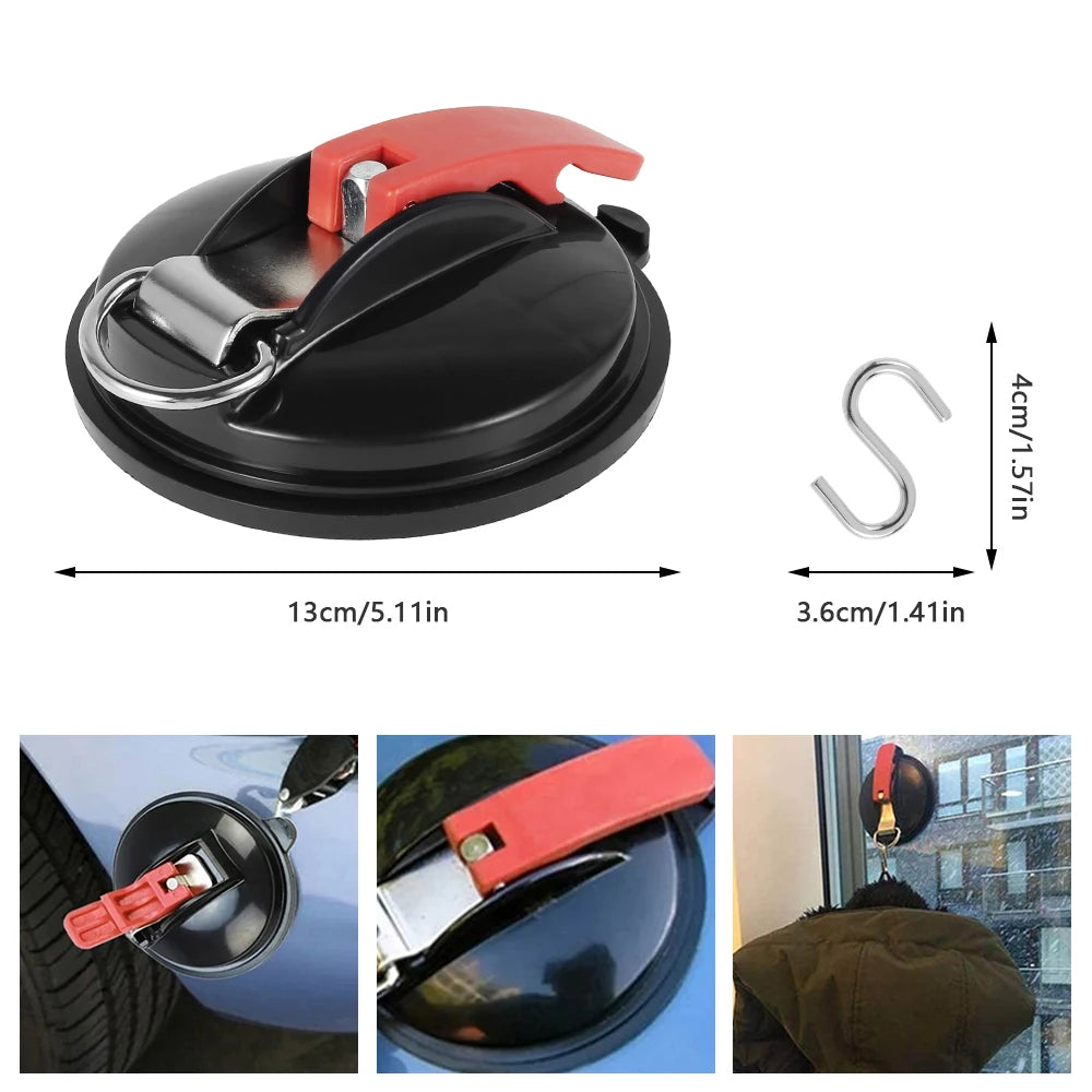 4PCS Multifunctional Heavy Duty Suction Cup Device Tie Tensioner Down Luggage Tarps Tents Camping Car Van with Securing Hook Zpaxo
