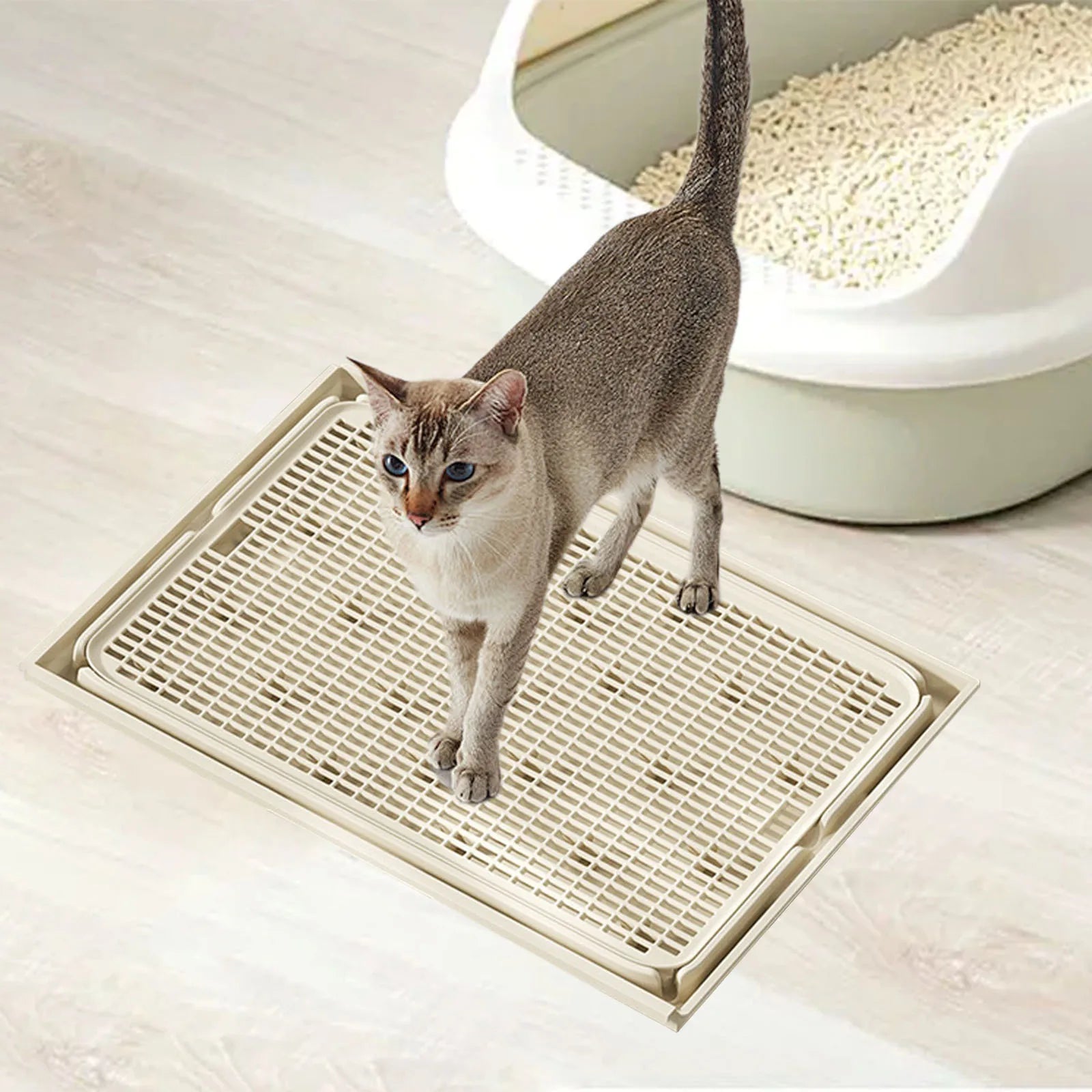 Cat Litter Mat Kitty Litter Mat Lightweight Sturdy Kitty Litter Trapping Mat Waterproof Non Slip Litter Boxes Trapping Mat Boxes Zpaxo