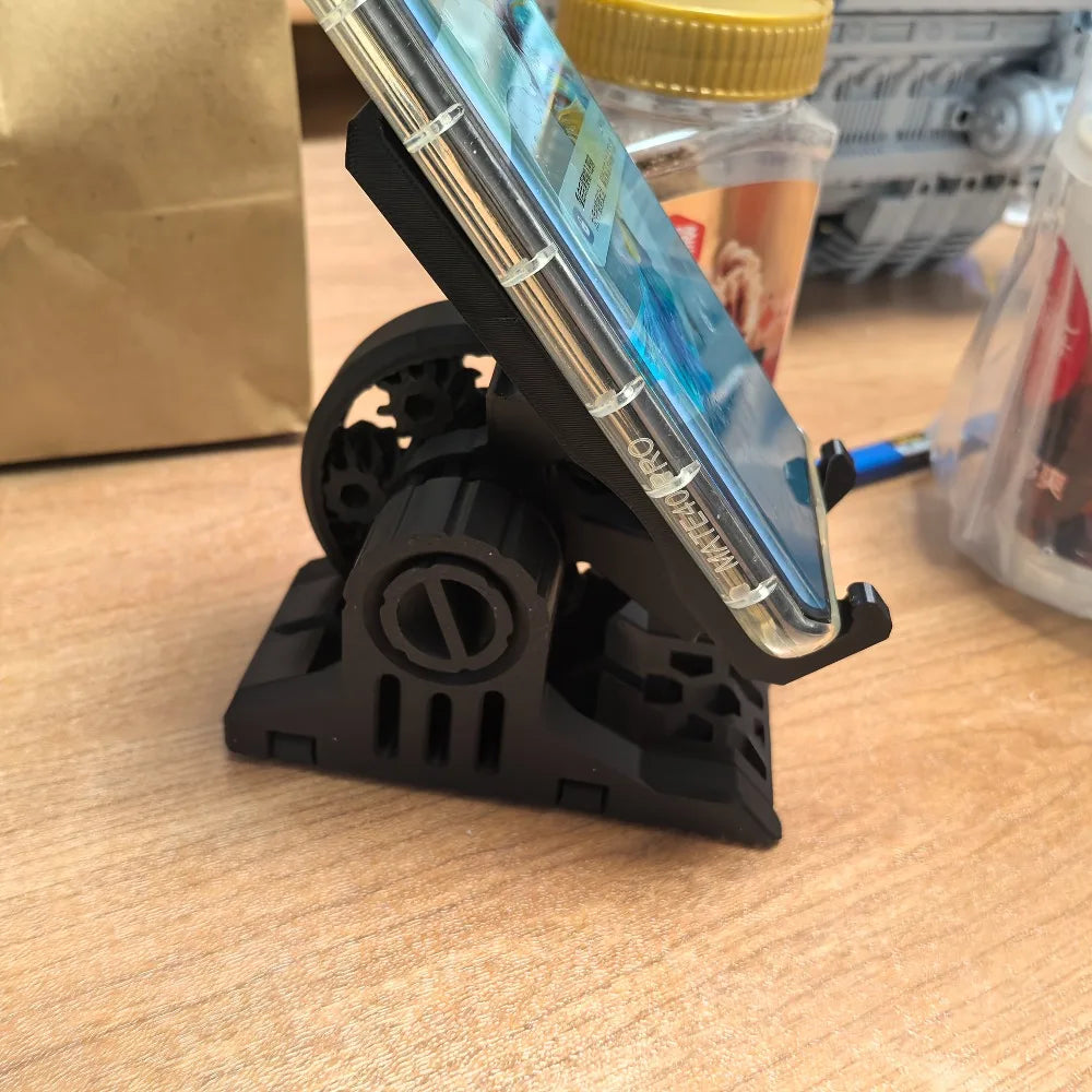 Planetary Gear Phone Holder Mecha-style 3D Printed Adjustable Zpaxo