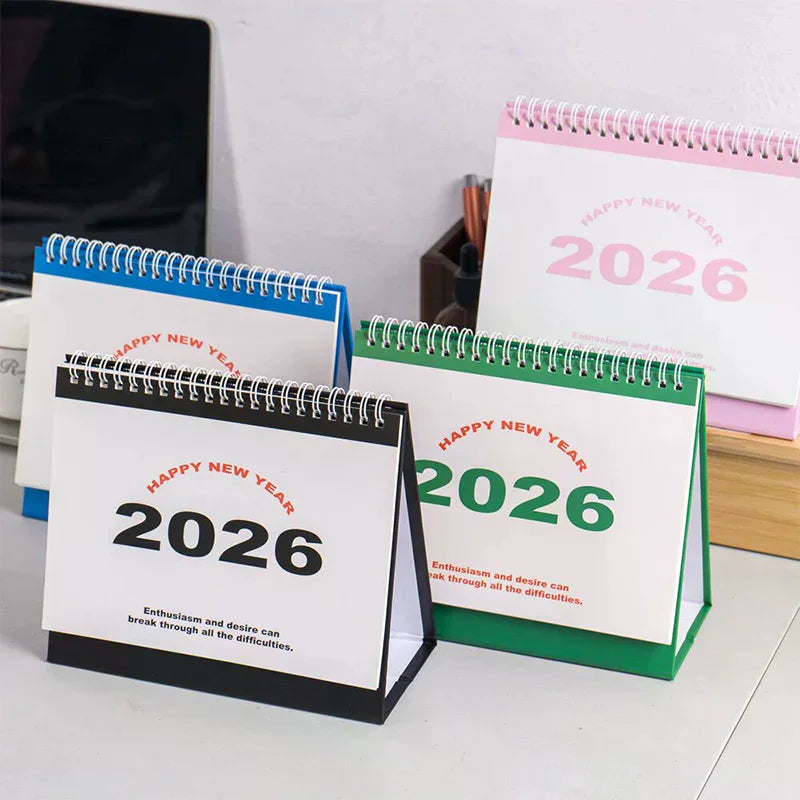 2026 Calendar Simple Book Monthly Daily Planner Scheduler Time Management Home Office Desktop Decoration Standing Calendar Zpaxo