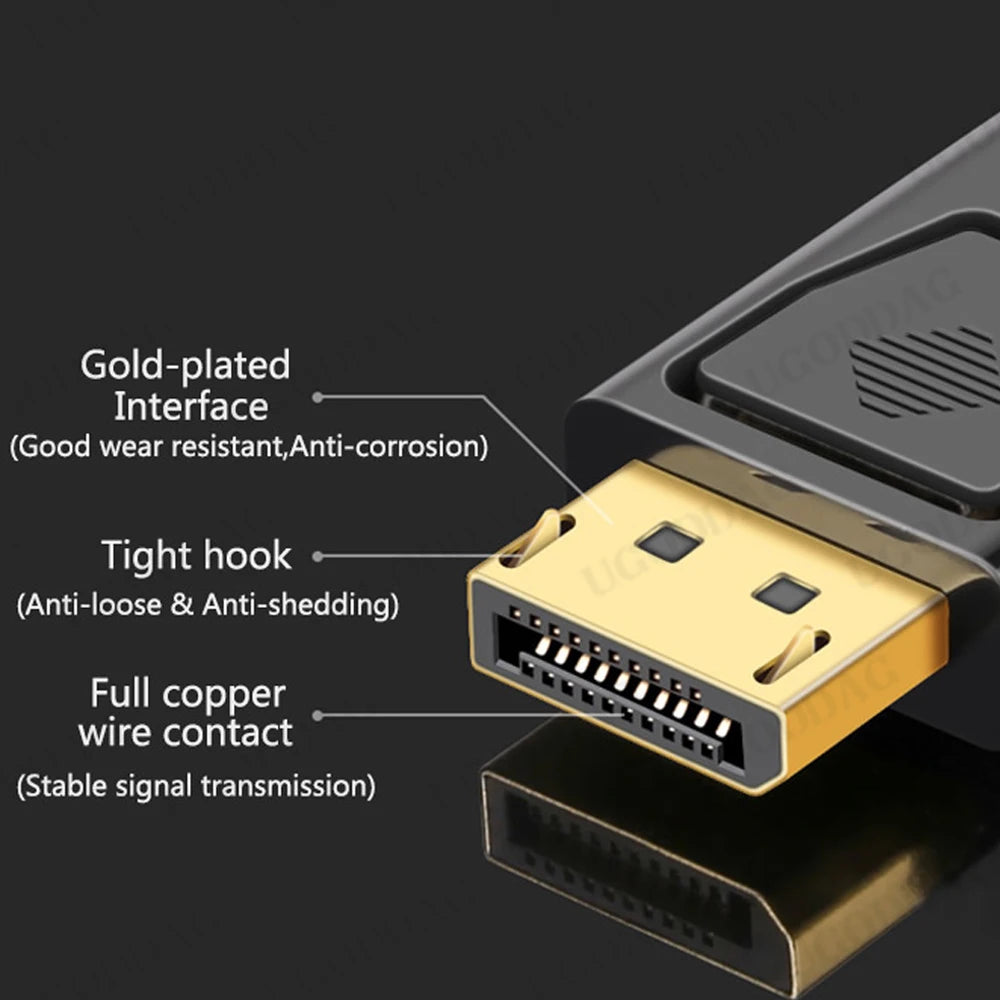 4K DisplayPort to HDMI Adapter – DP Male to HDMI Female Converter Display Adapter Zpaxo