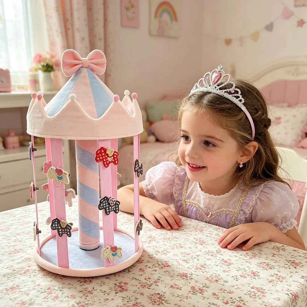 Hair Clip Storage Organizer Bow Display Stand Girls Vanity Room