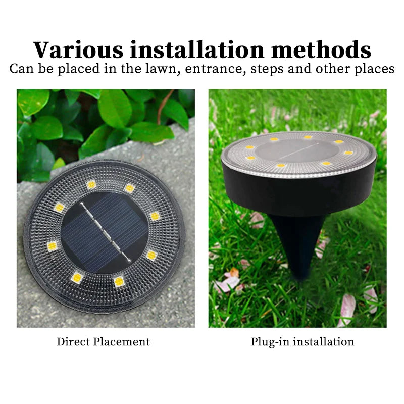 IP68 Waterproof LED Outdoor Solar Power Ground Light Lighting Control Zpaxo