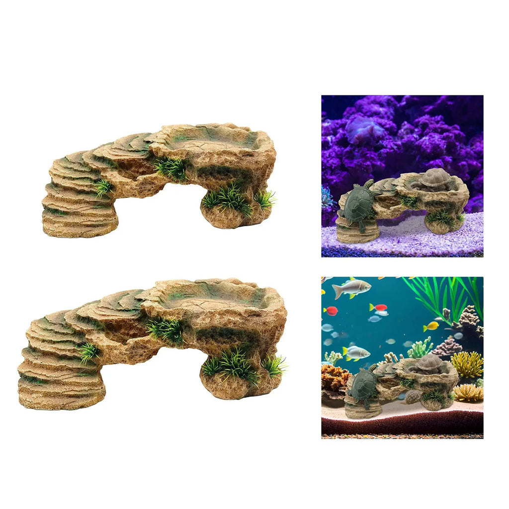 Turtle Resting Basking Platform Aquarium Animal Sink Wharf Climbing Zpaxo