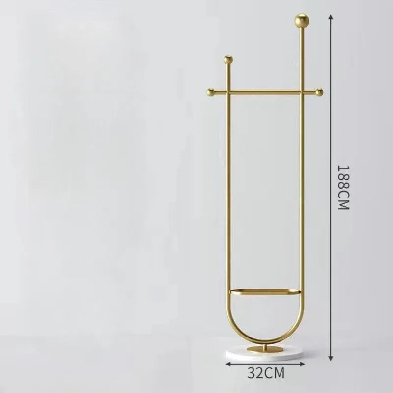 Floor Standing Coat Rack Light Luxury Hat Stand Hooks Freestanding