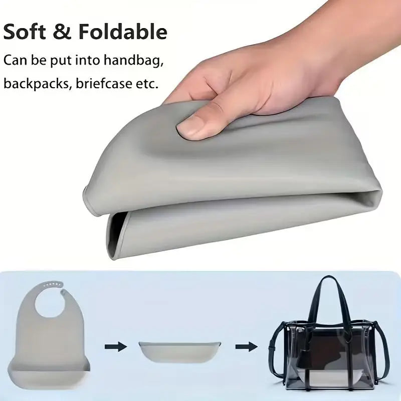 1pcs random Large Adult Bib – 6 Adjustable Sizes, Waterproof & Easy Clean, Soft 3D Design for Senior Home Care Zpaxo