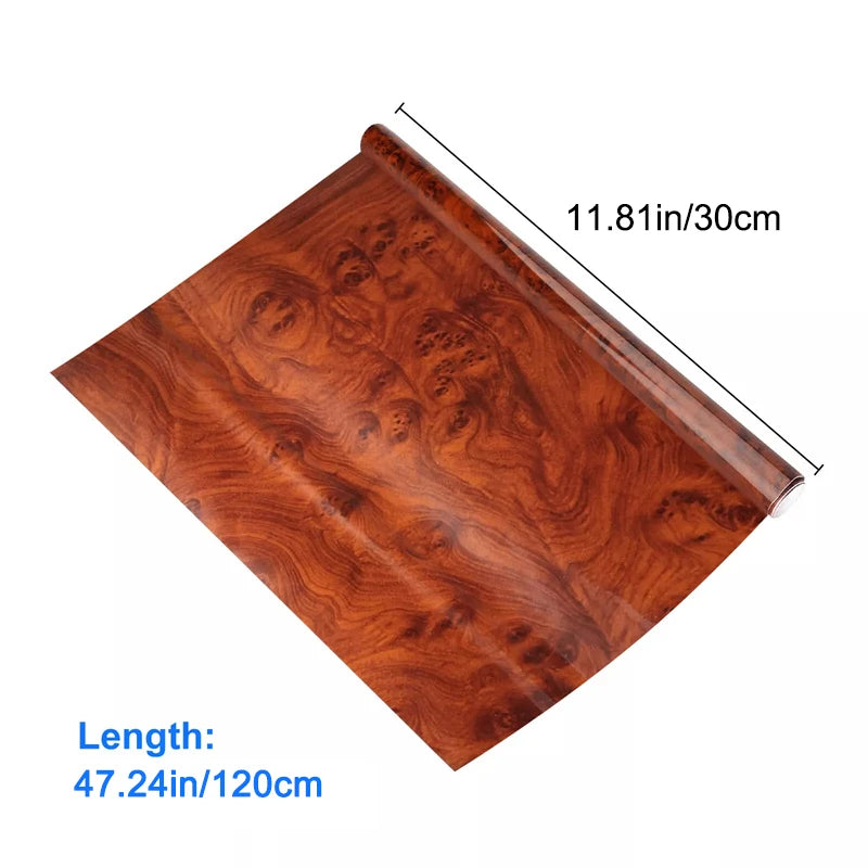 Glossy Car Sticker Waterproof Internal Adhesive DIY Film Wood Grain