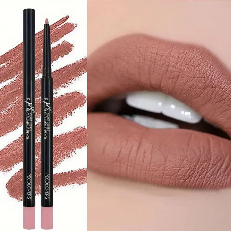 Nude Matte Lip Liner Pencil Lipstick Tint Makeup Waterproof Lasting Non-stick Lipstick Lip Liner Cosmetic Zpaxo