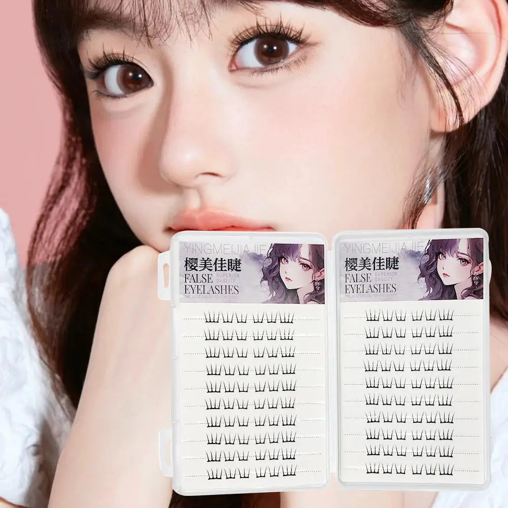 Self-adhesive Segmented False Eyelashes No Glue Individual Lashes Cluster Natural Korean Small Thin Wispy Cluster False Eyelash Zpaxo