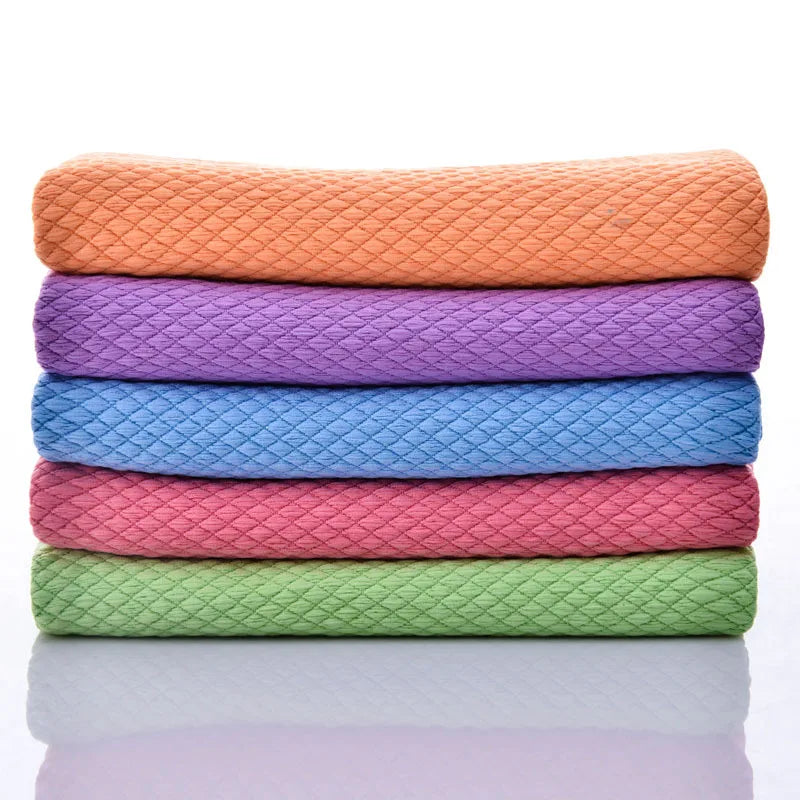 5/10pcs Dish Towels Fish Microfibre Scale Cleaning Cloth Reusable Kitchen Wipes Soft Dishcloths Lint-Free Super Absorbent Towel Zpaxo