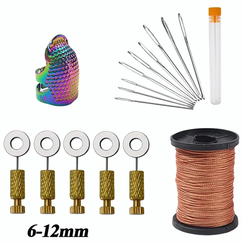 16pcs Leather Suture Positioning Needle Tools Set DIY Suture Fixed Position Needle Leather Fixed Suture Needle Craft Supplies Zpaxo set A-6-12mm
