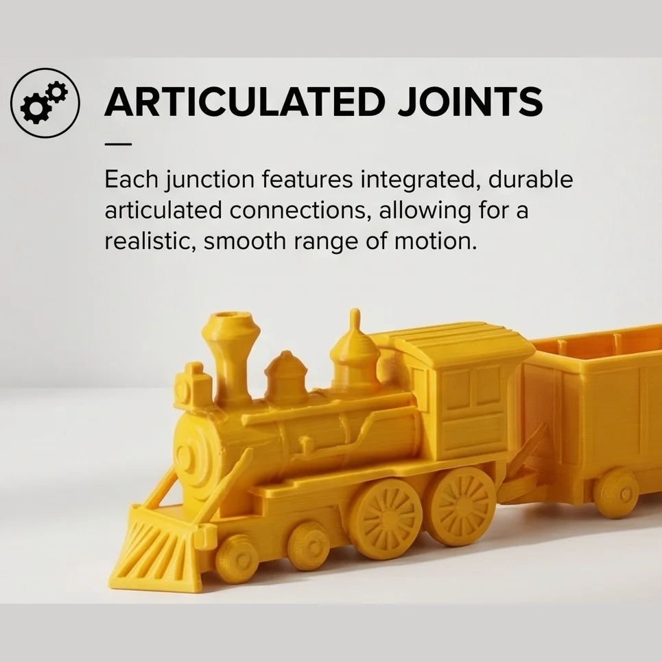3D Printed Articulated Train Desk Organizer Creative Desktop Storage