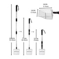 Chicken Coop Rake Stretchable Chicken Litter Scoop Poop Shovel for Chicken Coop Goat Stall Stable Cat Litter Scooper Zpaxo Silver