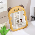 Bedroom Small Makeup Mirror Cartoon Panda Ear Table Foldable Student