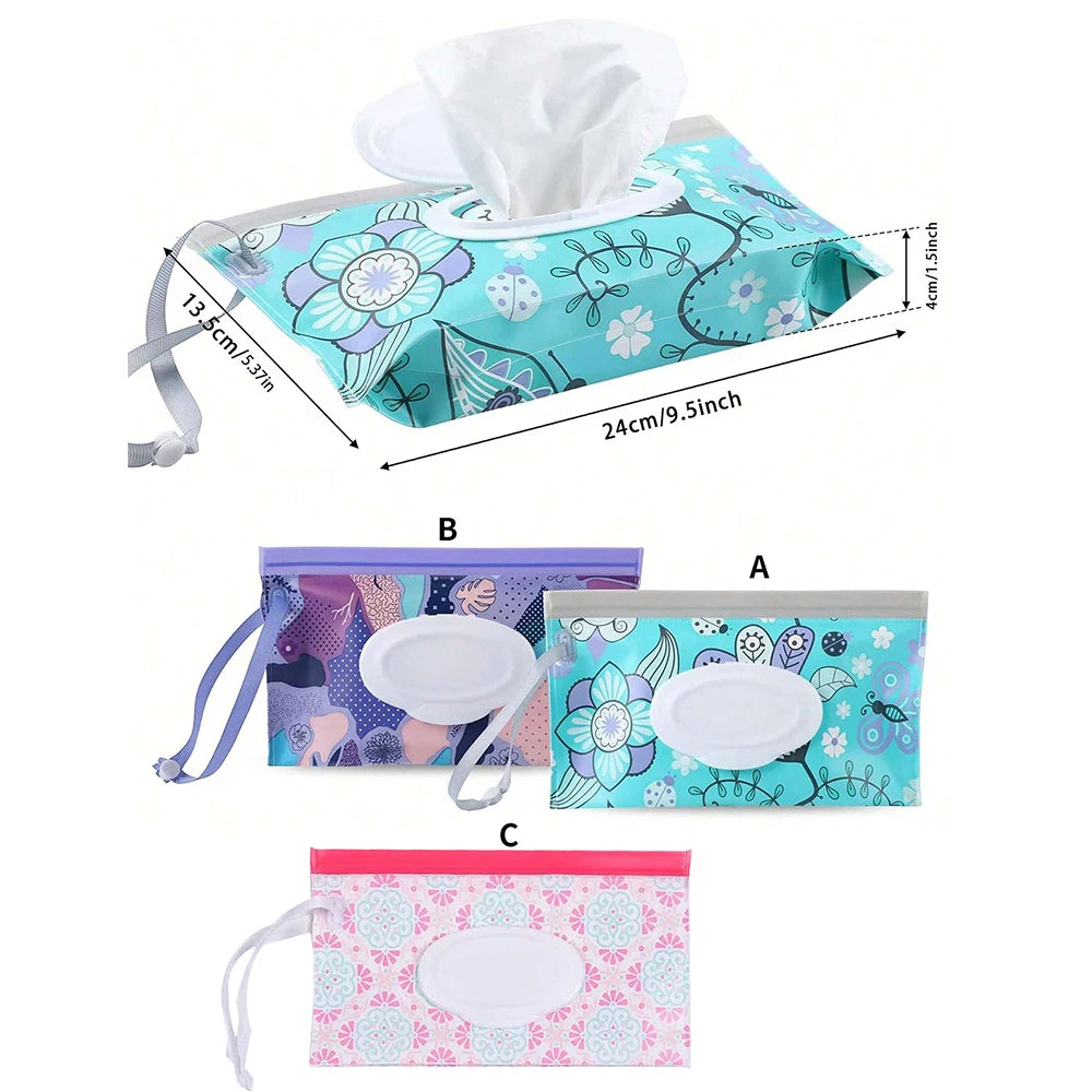 1/2/3/4Pcs Portable Wet Wipes Box Baby Wipe Dispenser Travel Refillable Wet Wipe Container Zpaxo