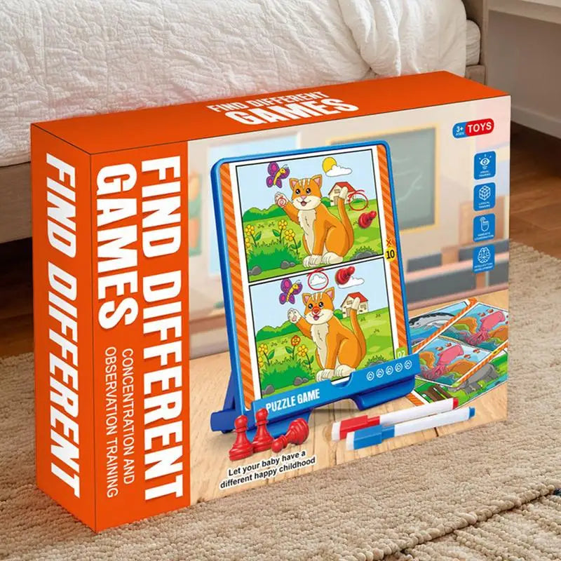 Kids Matching Game Difference Picture Game Educational Interactive Funny Kids Toys For Girl School Preschoolers Home Playtime Zpaxo