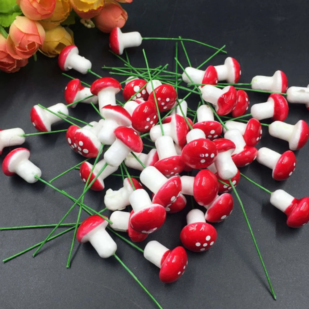 Foam Plant Mini Artificial Mushroom DIY Garden Potted Bonsai Decor