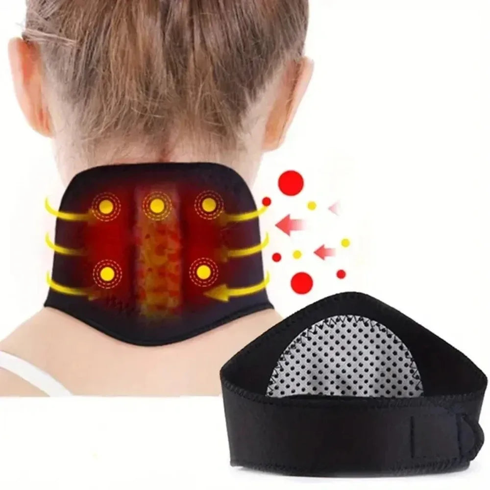 Self-heating neck brace equipped with magnetic neck massage function, providing relaxation without additional equipment Zpaxo