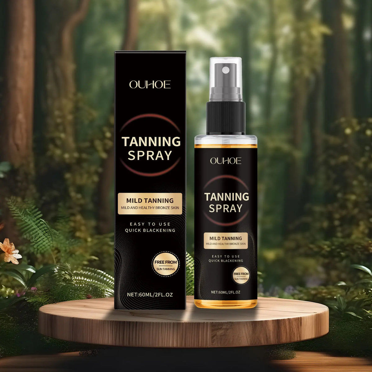 Enhancing Tan Spray Sunless Bronzing Accelerating Darkening Shiny Bronze Moisturizing Summer Beach Sunbathing Self Tanning Mist Zpaxo 60ml boxed