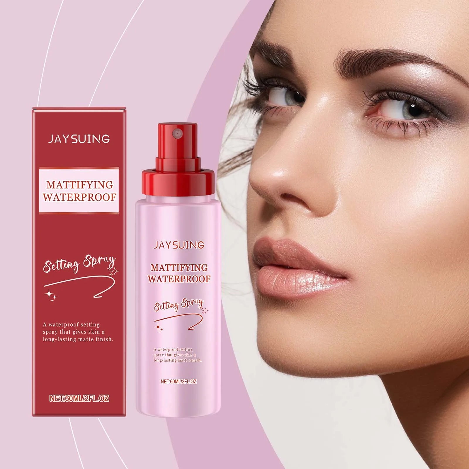 Makeup Setting Spray Waterproof Sweat-Proof Flawless Matte Effect All Day Refreshing Oil Control Non-sticky Makeup Fixing Mist Zpaxo