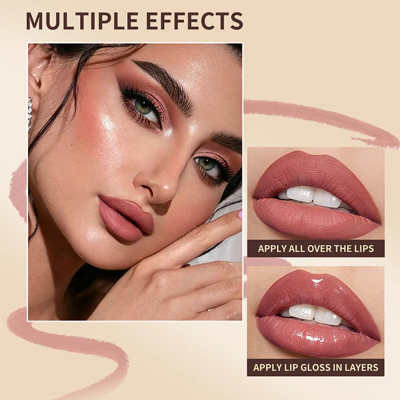 Velvet Matte Lip Liner Long-lasting Long-wearing Finish Dual-purpose