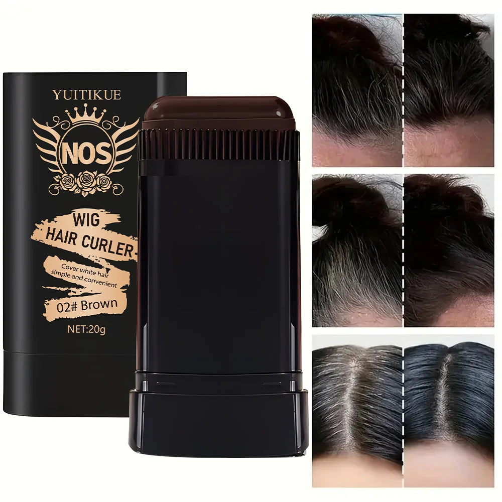 Brown Hair Dye Comb – Instant Gray Hair Touch-Up Stick Hair Dye Comb Zpaxo