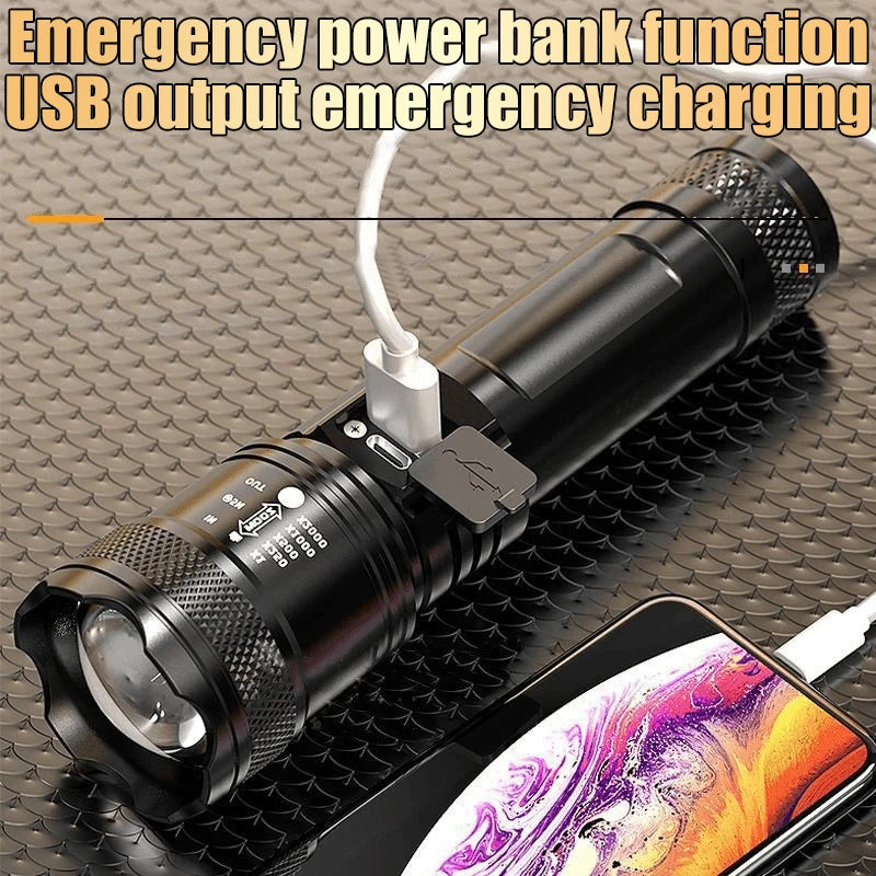 Mini Rechargeable Pocket Flashlight – IPX7, 3 Modes, USB-C