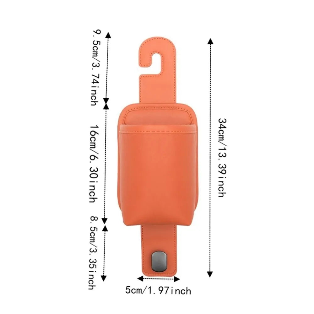 PU Leather 1 Car Seat Hook Multi-functional Metal Headrest Hanger Zpaxo